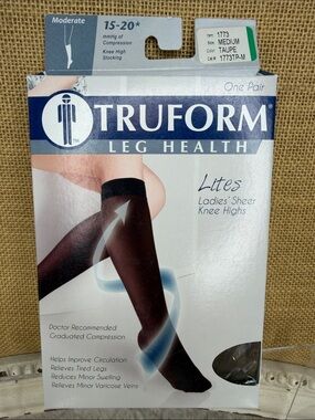 Truform Lites Ladies' Sheer Knee Highs - Taupe (Medium)